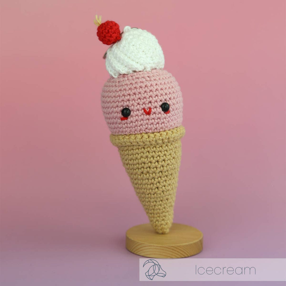 Hardicraft USA - DIY Crochet Kit - Ice Cream Bag Charm - Pisgah Needleworks