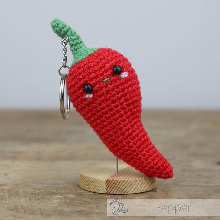 Hardicraft USA - DIY Crochet Kit - Pepper Bag Charm - Pisgah Needleworks