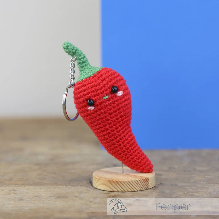 Hardicraft USA - DIY Crochet Kit - Pepper Bag Charm - Pisgah Needleworks