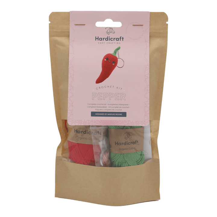 Hardicraft USA - DIY Crochet Kit - Pepper Bag Charm - Pisgah Needleworks
