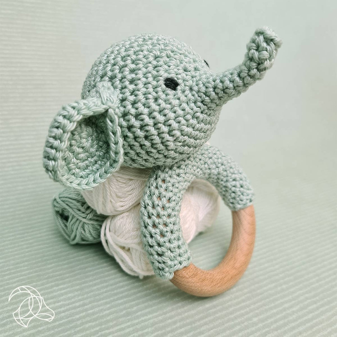 Hardicraft USA DIY Crochet Kit – Rattle Elephant - Pisgah Needleworks