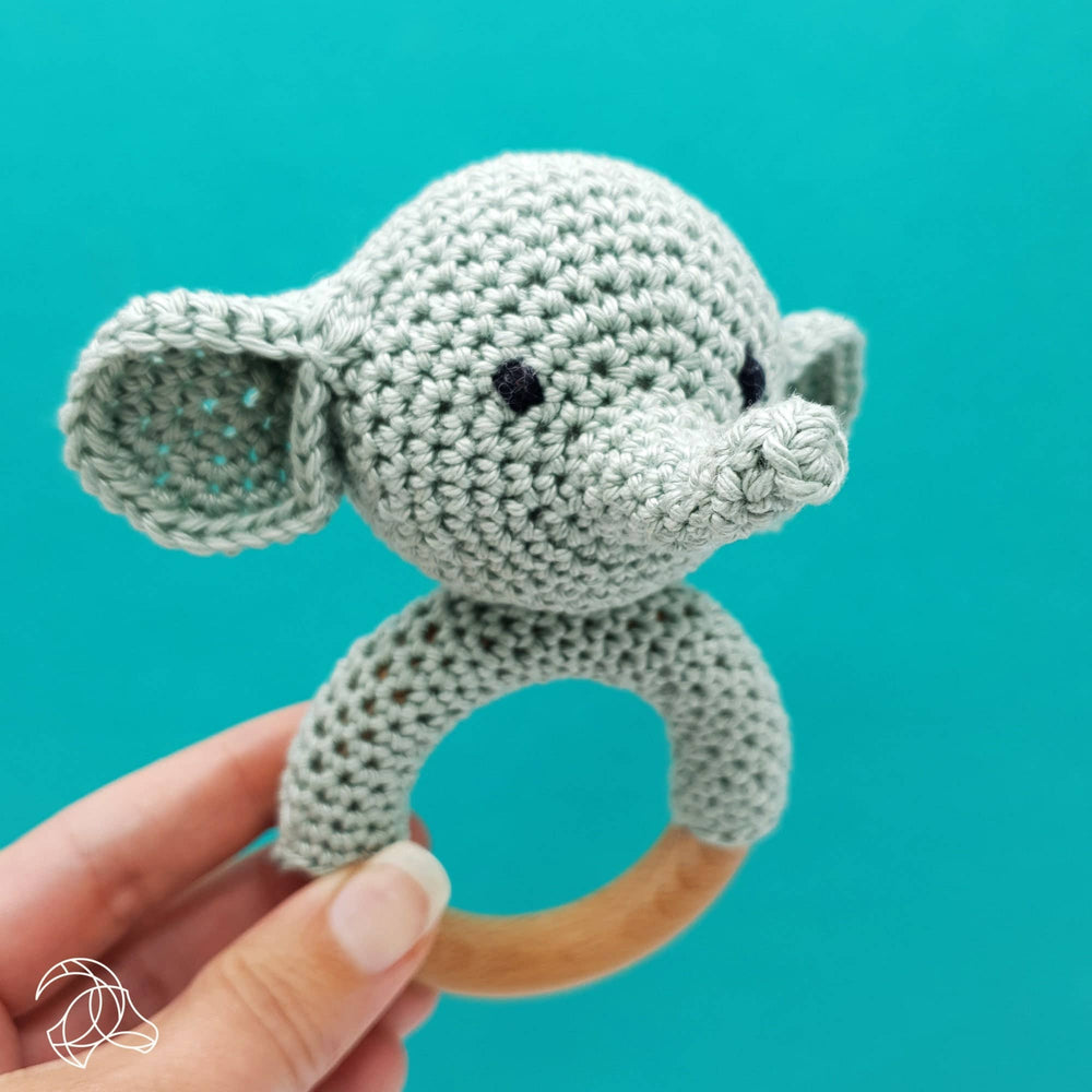 Hardicraft USA DIY Crochet Kit – Rattle Elephant - Pisgah Needleworks