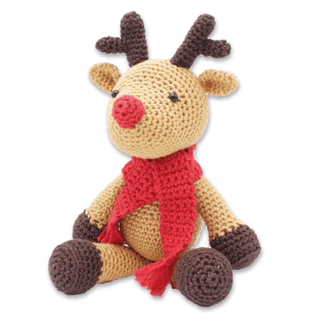 Hardicraft USA DIY Crochet Kit – Rudolf Reindeer - Pisgah Needleworks