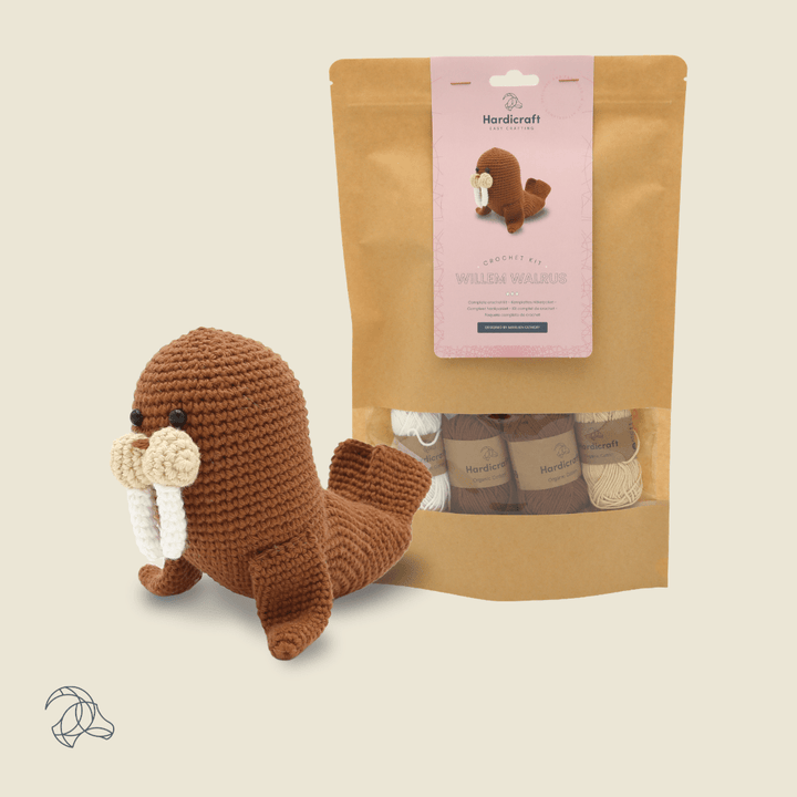 Hardicraft USA - DIY Crochet Kit - Willem Walrus - Pisgah Needleworks