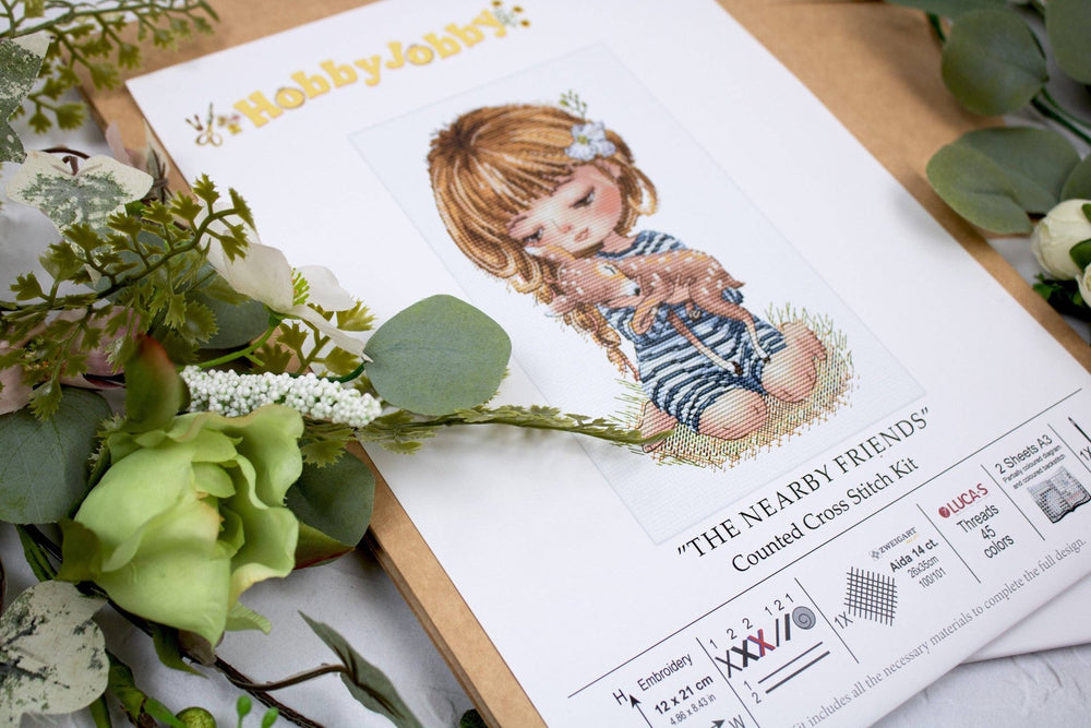 Hobby Jobby "The Nearby Friends Counted Cross Stitch Kit - Pisgah Needleworks