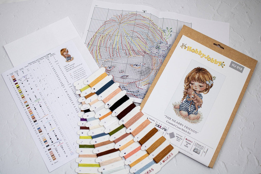 Hobby Jobby "The Nearby Friends Counted Cross Stitch Kit - Pisgah Needleworks
