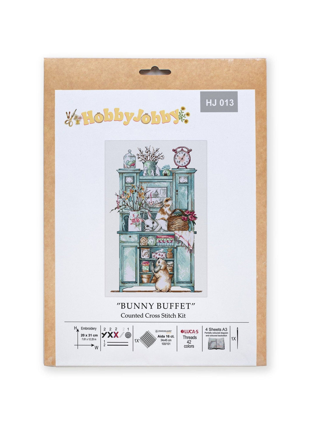 HobbyJobby - Cross Stitch Kit HobbyJobby - Bunny Buffet - Pisgah Needleworks