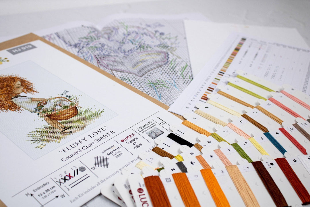 HobbyJobby - Cross Stitch Kit HobbyJobby - Fluffy Love - Pisgah Needleworks