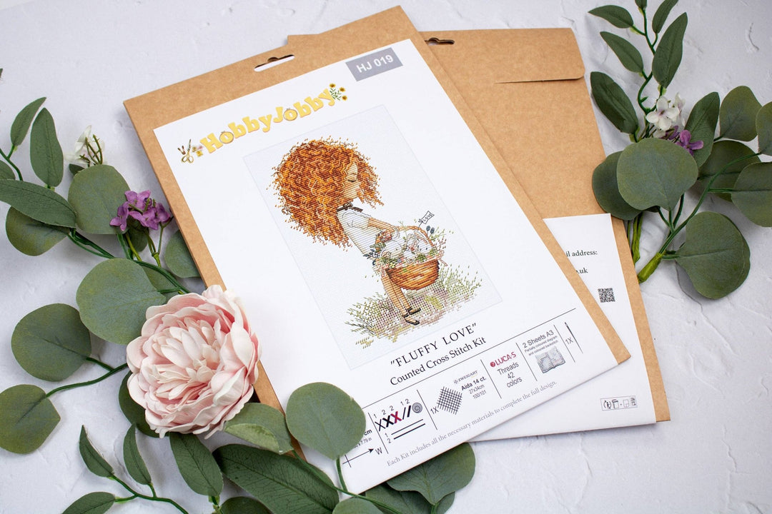 HobbyJobby - Cross Stitch Kit HobbyJobby - Fluffy Love - Pisgah Needleworks