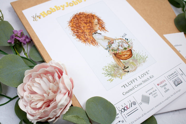 HobbyJobby - Cross Stitch Kit HobbyJobby - Fluffy Love - Pisgah Needleworks