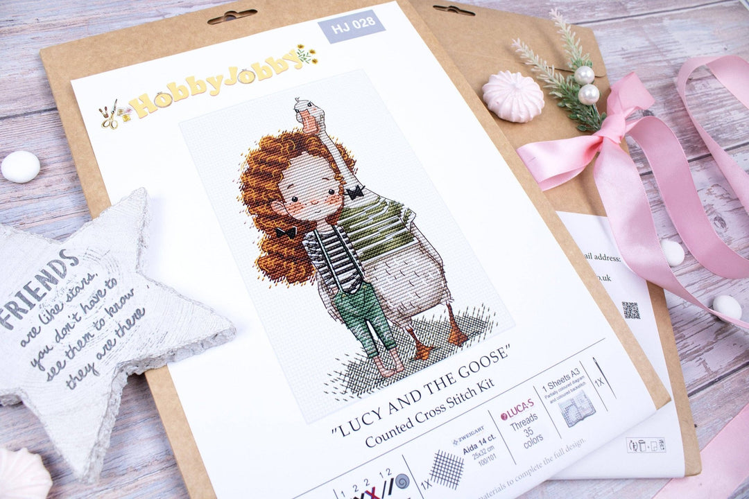 HobbyJobby - Cross Stitch Kit HobbyJobby - Lucy and The Goose - Pisgah Needleworks
