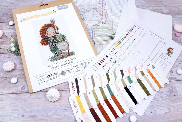 HobbyJobby - Cross Stitch Kit HobbyJobby - Lucy and The Goose - Pisgah Needleworks