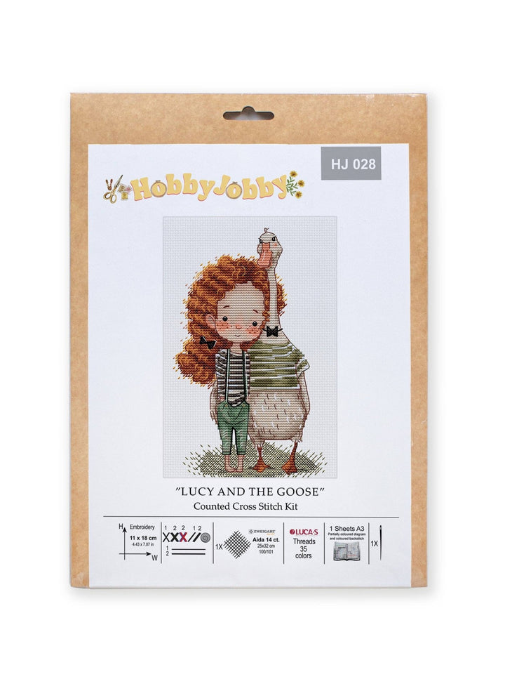 HobbyJobby - Cross Stitch Kit HobbyJobby - Lucy and The Goose - Pisgah Needleworks