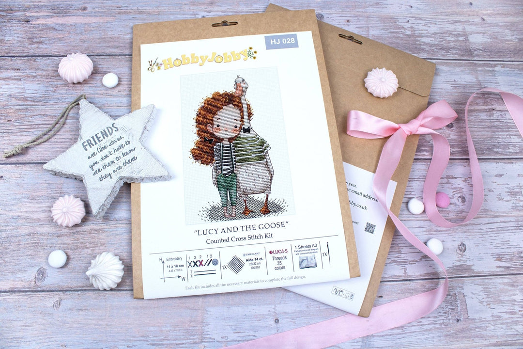 HobbyJobby - Cross Stitch Kit HobbyJobby - Lucy and The Goose - Pisgah Needleworks