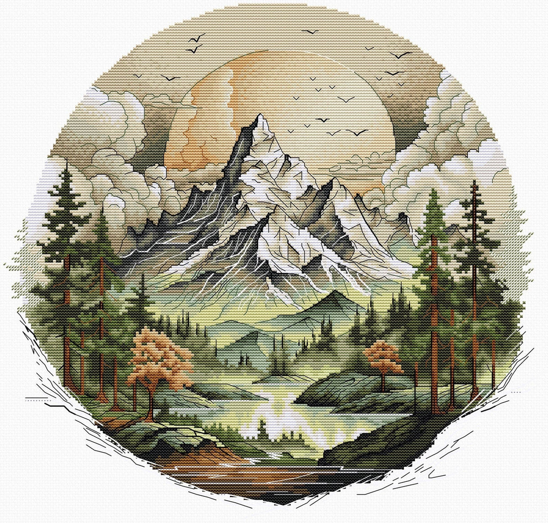 HobbyJobby - Cross Stitch Kit HobbyJobby - Mountains - Pisgah Needleworks