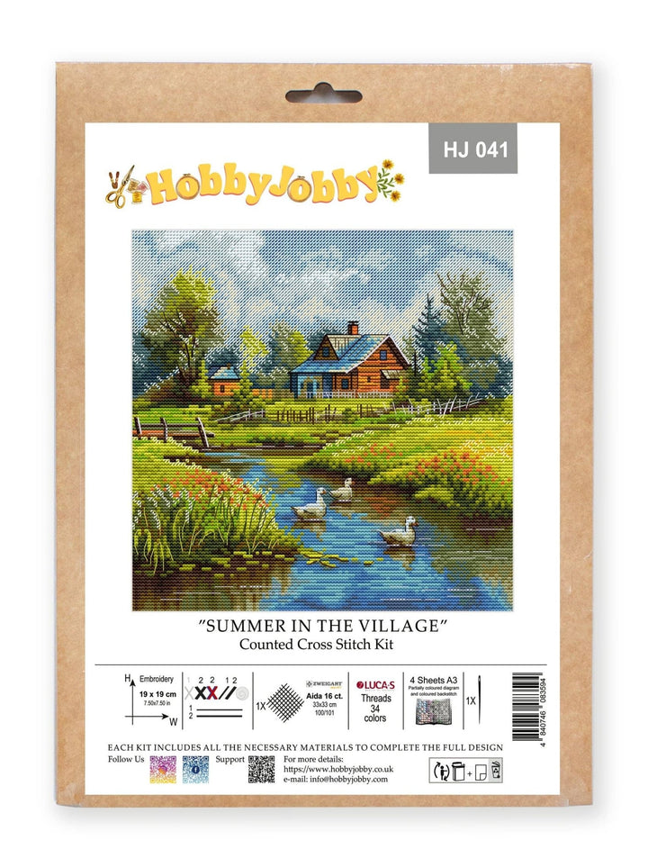 HobbyJobby - Cross Stitch Kit HobbyJobby - Summer in The Village - Pisgah Needleworks
