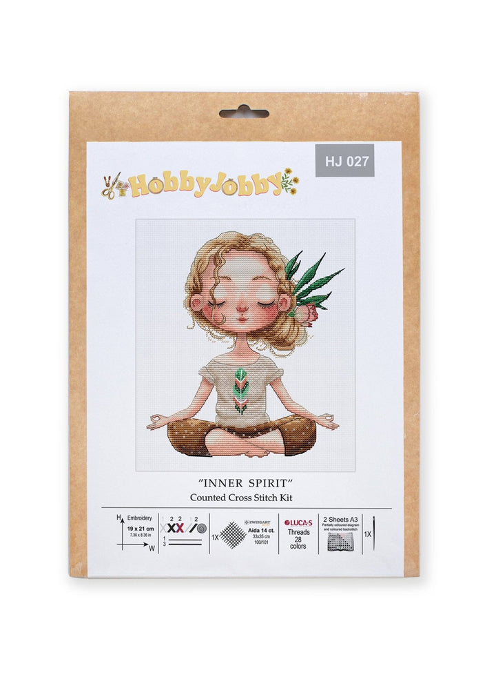 HobbyJobby – Inner Spirit Counted Cross Stitch Kit (14ct Aida) - Pisgah Needleworks