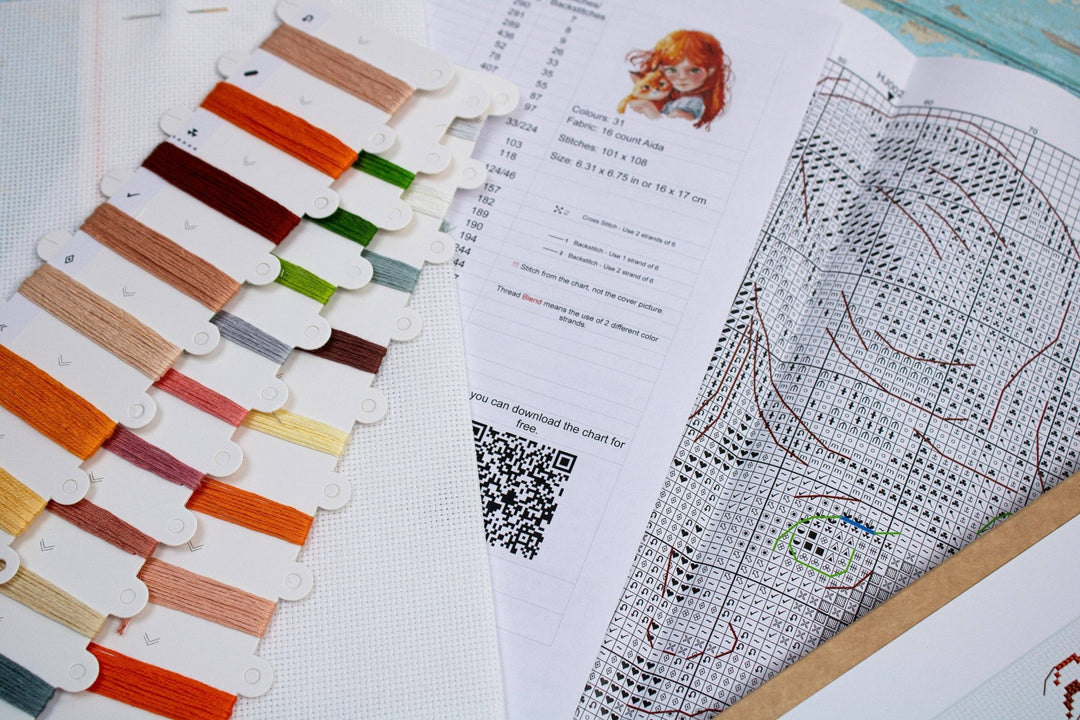 HobbyJobby – The Gingers Counted Cross Stitch Kit (16ct Aida) - Pisgah Needleworks