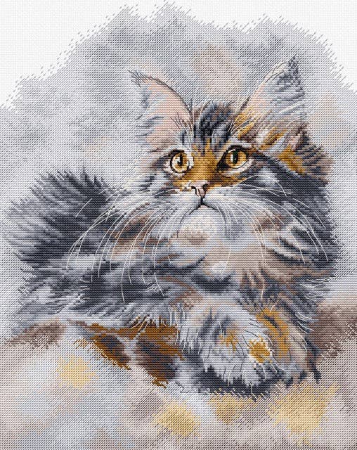 HobbyJobby – The Proud Cat Counted Cross Stitch Kit (16ct Aida) - Pisgah Needleworks
