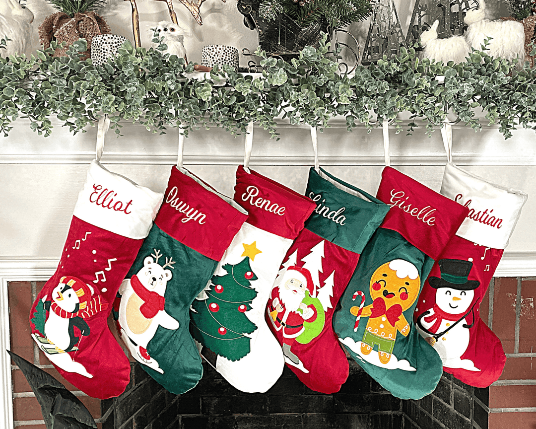 Holiday Blanks - Appliqué Velvet stocking blanks: Tree - Pisgah Needleworks