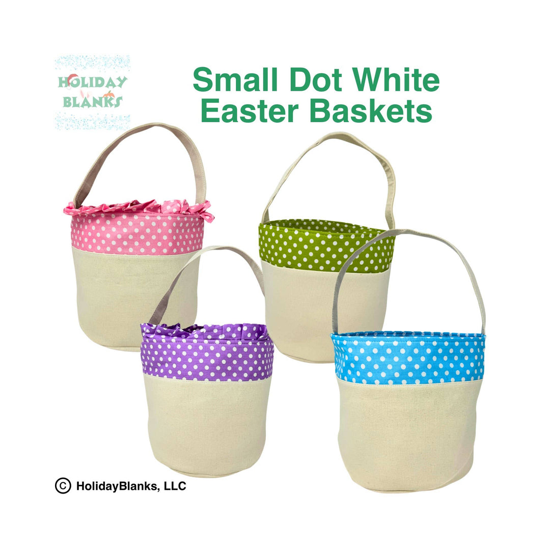 Holiday Blanks - Easter basket embroidery blanks with small dot design: Lavender - Pisgah Needleworks