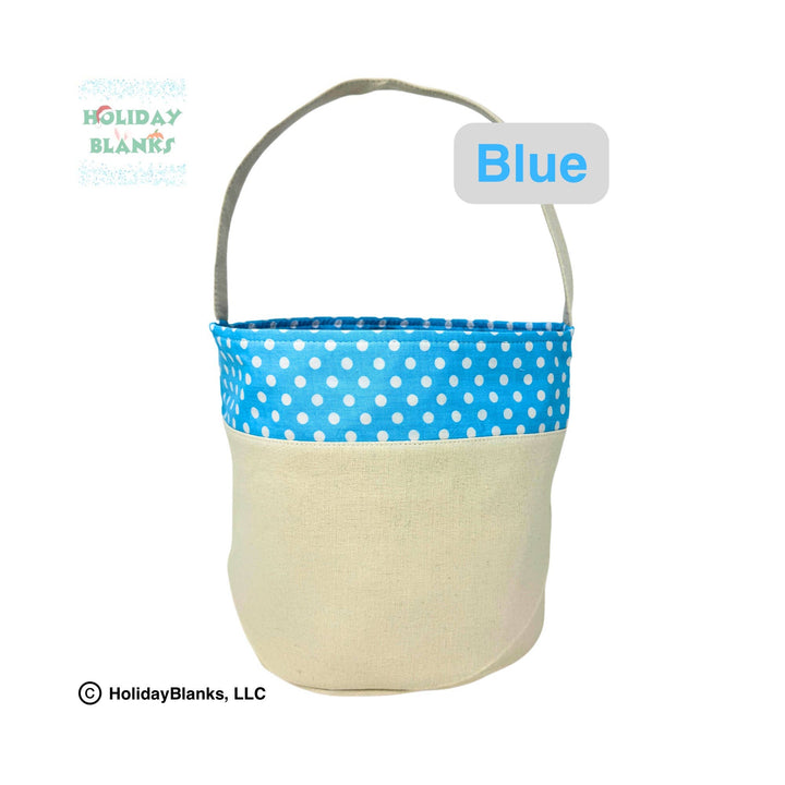 Holiday Blanks - Easter basket embroidery blanks with small dot design: Pink - Pisgah Needleworks