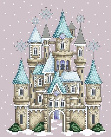 Ice Castle Cross Stitch Pattern | Shannon Christine Winter Design - Pisgah Needleworks