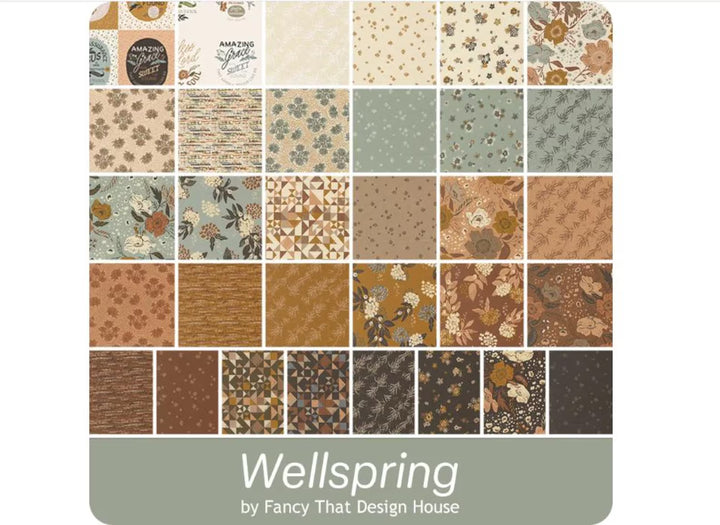 Moda Wellspring Eggshell Fabric Panel by Fancy That Design House | 45678 11