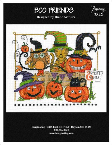 Imaginating “Boo Friends” Halloween Cross Stitch Pattern - Pisgah Needleworks