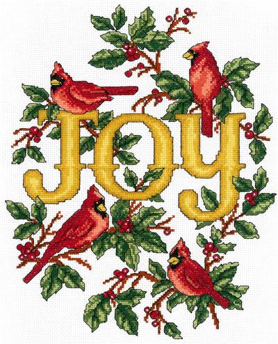 Imaginating “Cardinals Joy” Christmas Cross Stitch Pattern by Ursula Michael - Pisgah Needleworks