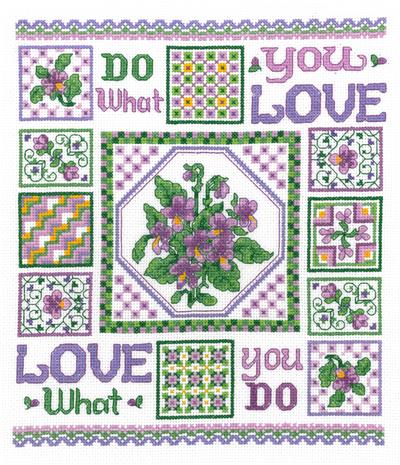 Imaginating “Love What You Do” Cross Stitch Pattern by Ursula Michael - Pisgah Needleworks