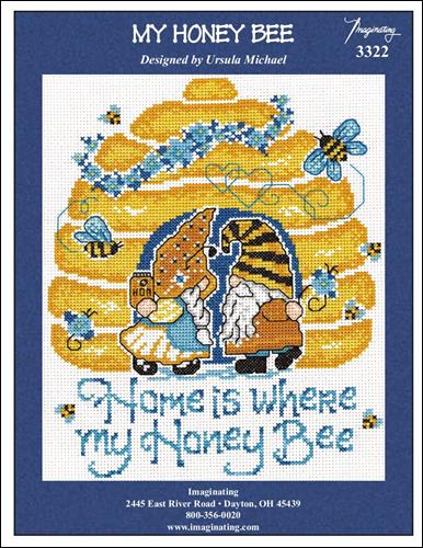 Imaginating “My Honey Bee” Gnome Cross Stitch Pattern by Ursula Michael - Pisgah Needleworks