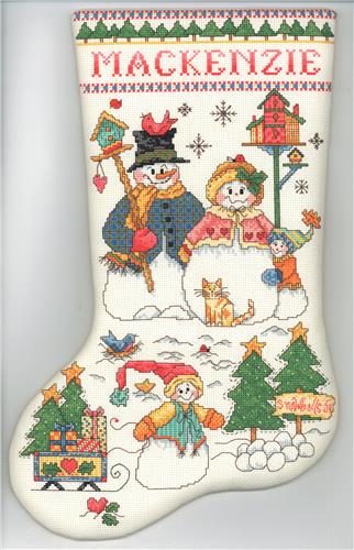 Imaginating “Snowy Day Stocking” Christmas Cross Stitch Pattern - Pisgah Needleworks