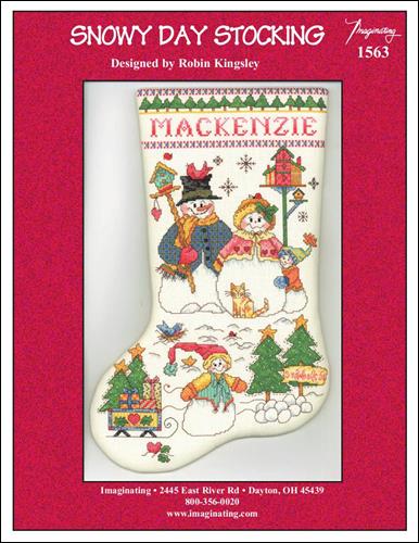 Imaginating “Snowy Day Stocking” Christmas Cross Stitch Pattern - Pisgah Needleworks