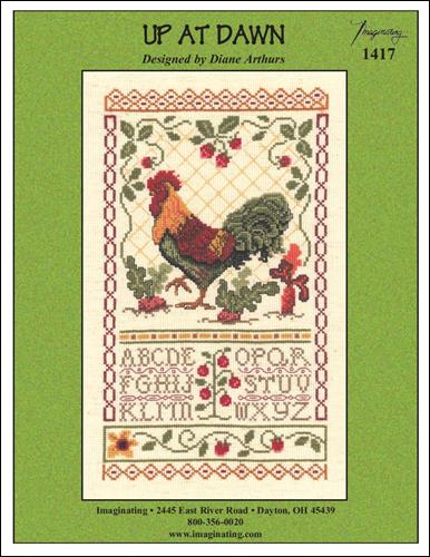 Imaginating “Up at Dawn” Rooster Cross Stitch Pattern by Diane Arthurs - Pisgah Needleworks