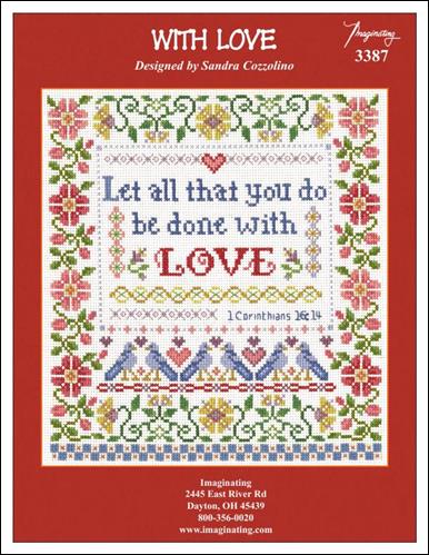 Imaginating “With Love” Cross Stitch Pattern by Sandra Cozzolino - Pisgah Needleworks