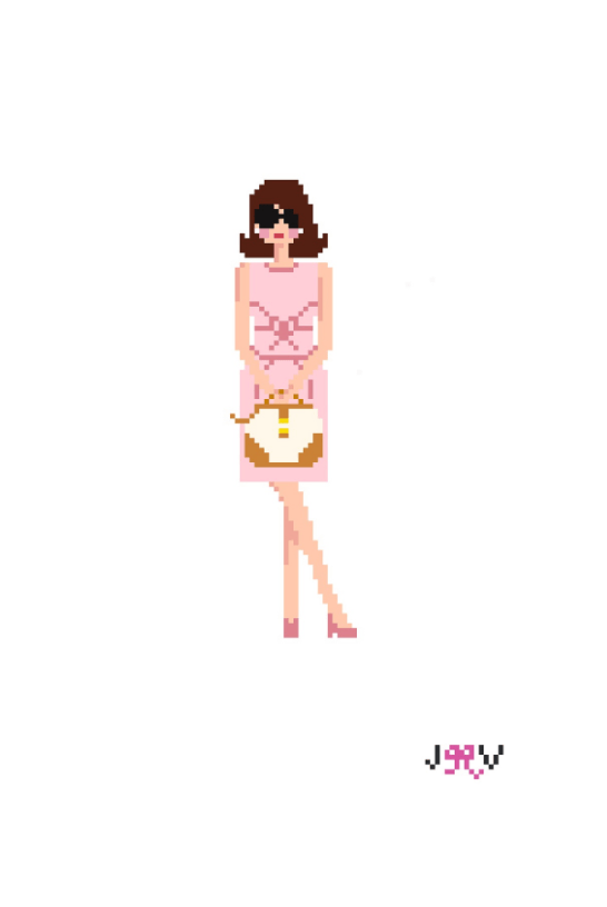 Jennifer Vallez Needlepoint - JV140 - Jackie O Needlepoint Canvas - Pisgah Needleworks