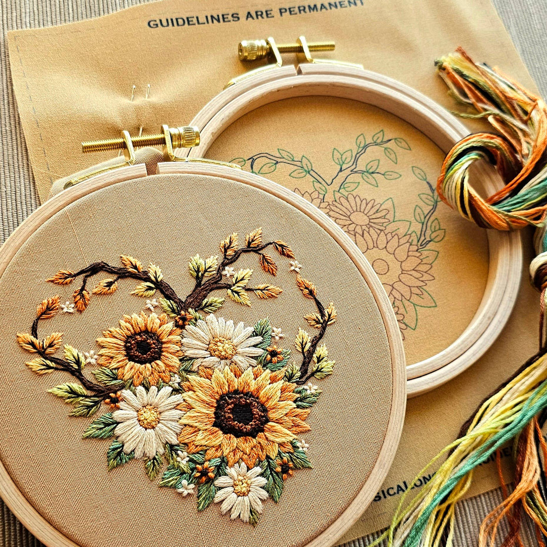 Jessica Long Embroidery - "Fall in Love" Embroidery Kit - Pisgah Needleworks