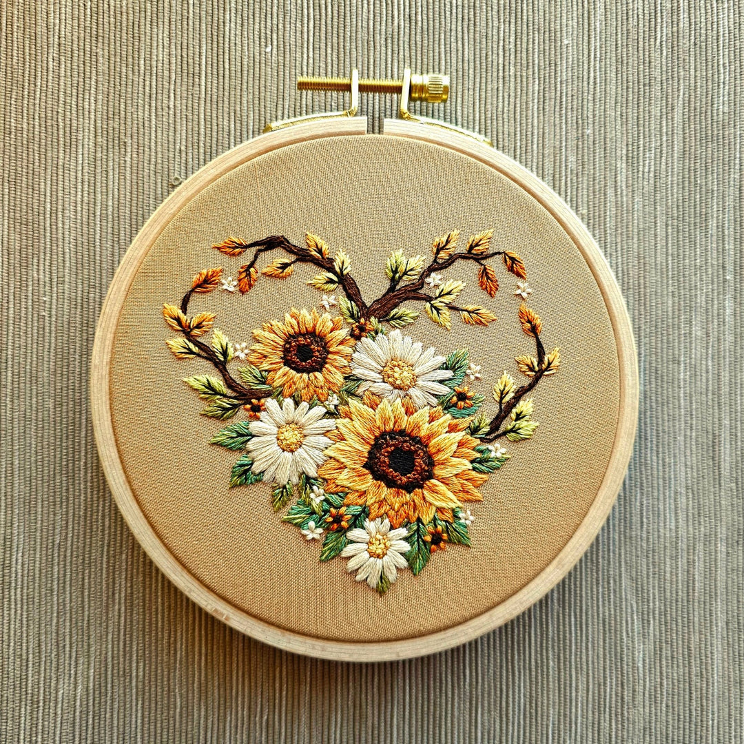 Jessica Long Embroidery - "Fall in Love" Embroidery Kit - Pisgah Needleworks