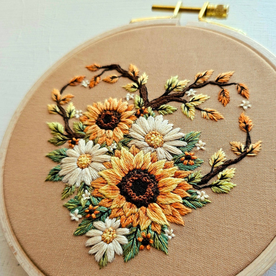 Jessica Long Embroidery - "Fall in Love" Embroidery Kit - Pisgah Needleworks