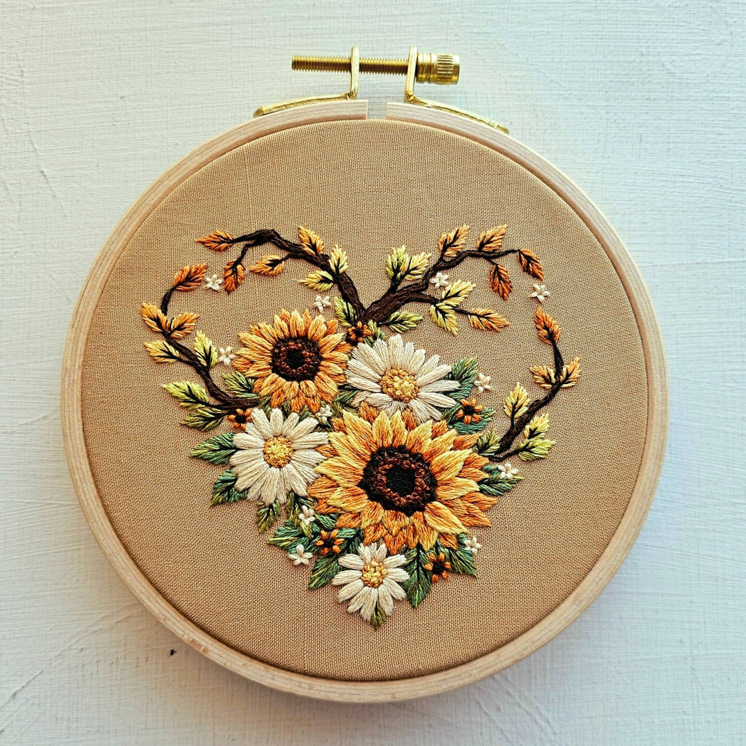 Jessica Long Embroidery - "Fall in Love" Embroidery Kit - Pisgah Needleworks