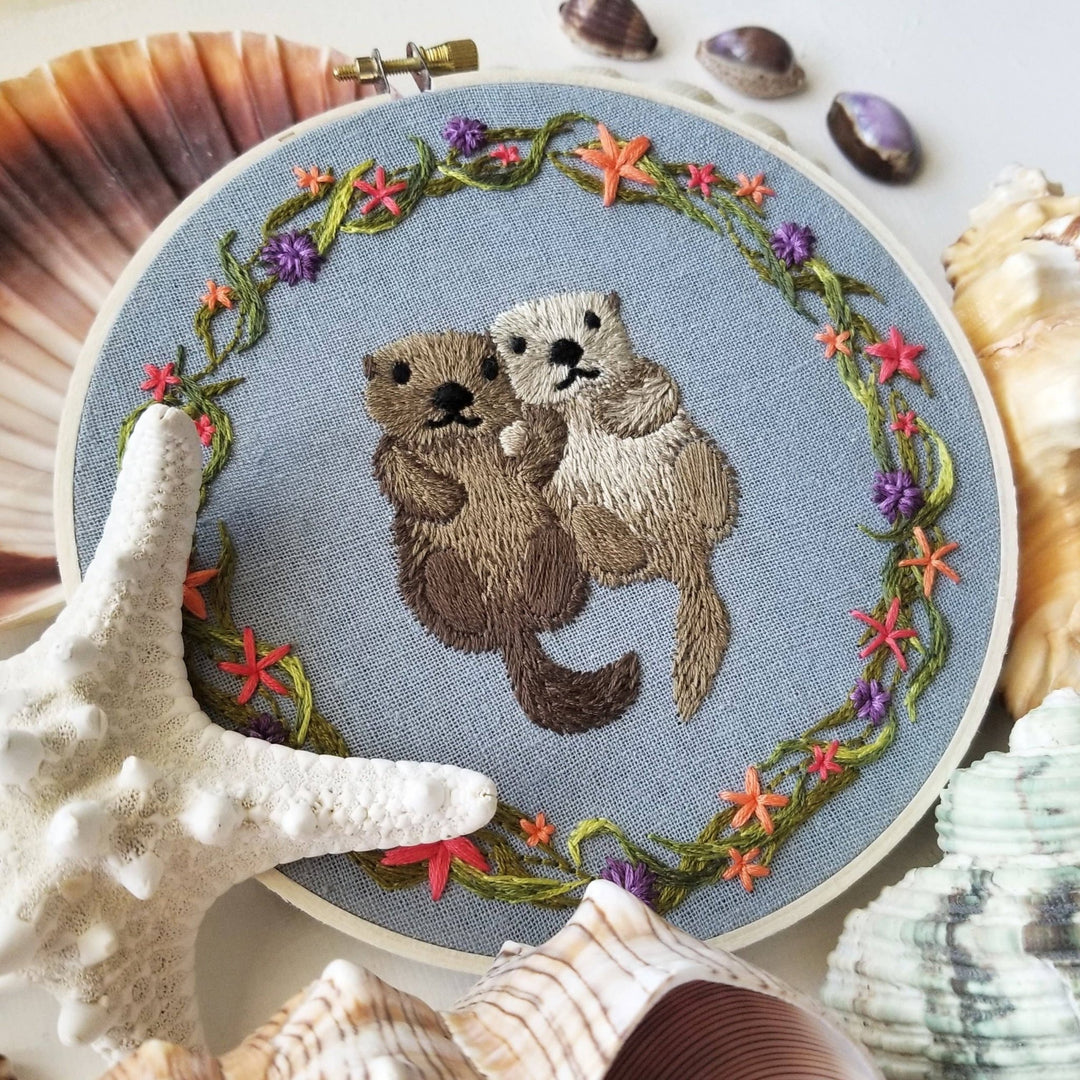 Jessica Long Embroidery – Otterly Adorable Embroidery Kit - Pisgah Needleworks