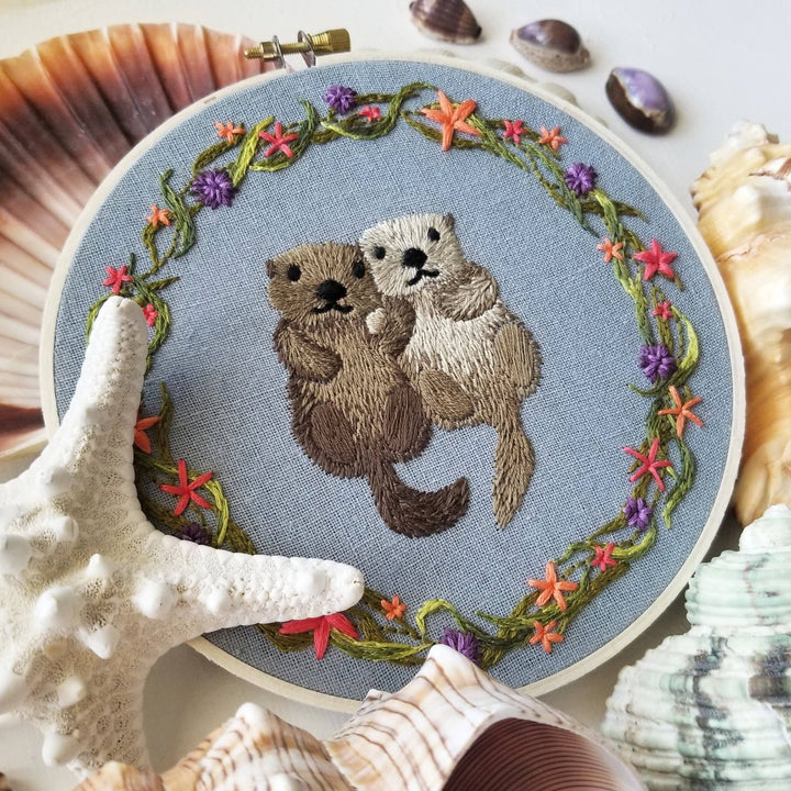 Jessica Long Embroidery – Otterly Adorable Embroidery Kit - Pisgah Needleworks