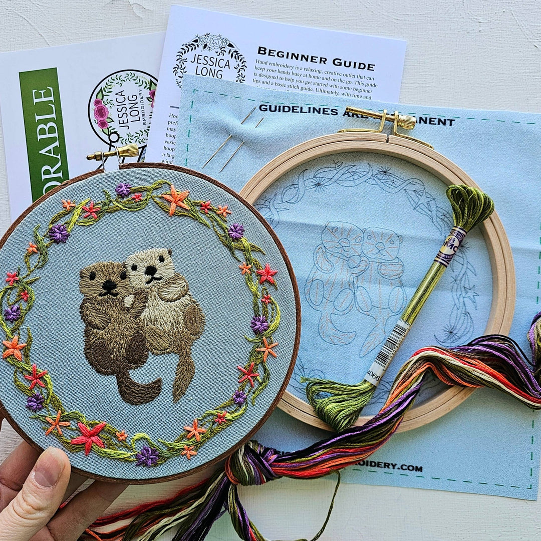 Jessica Long Embroidery – Otterly Adorable Embroidery Kit - Pisgah Needleworks