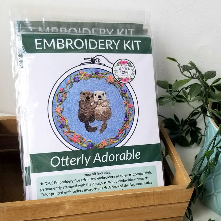Jessica Long Embroidery – Otterly Adorable Embroidery Kit - Pisgah Needleworks