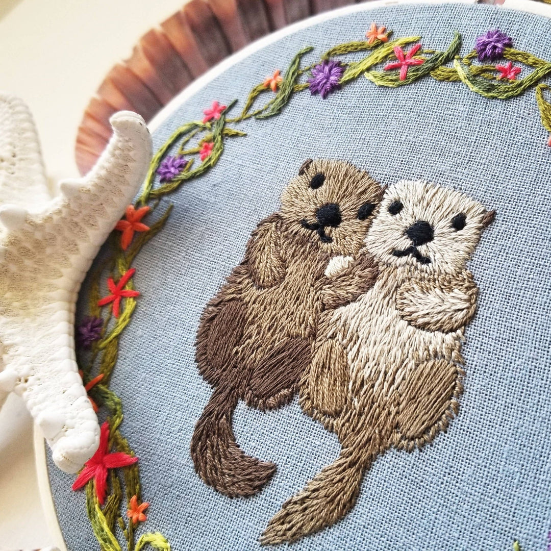 Jessica Long Embroidery – Otterly Adorable Embroidery Kit - Pisgah Needleworks
