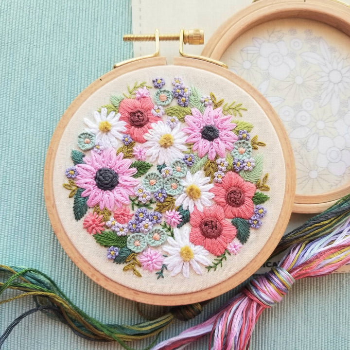 Jessica Long Embroidery - Wildflower Sampler Embroidery Craft Kit - Pisgah Needleworks