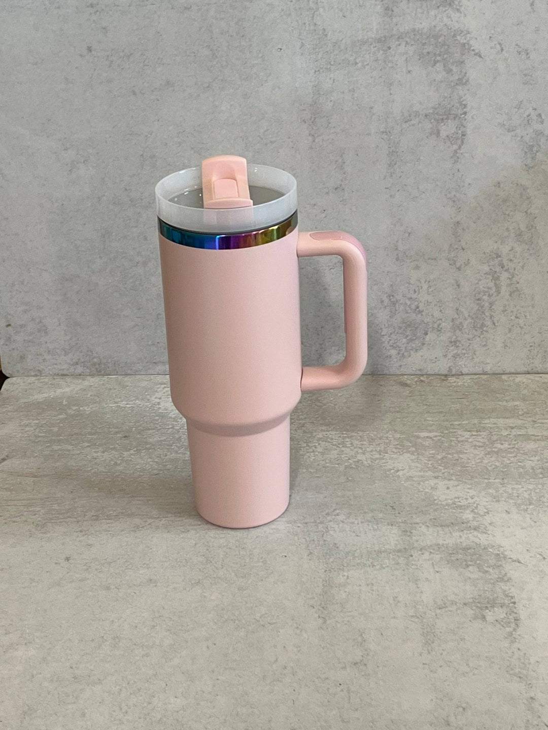 KW Laser Supplies - 40oz Rainbow Tumbler: White/Rainbow - Pisgah Needleworks