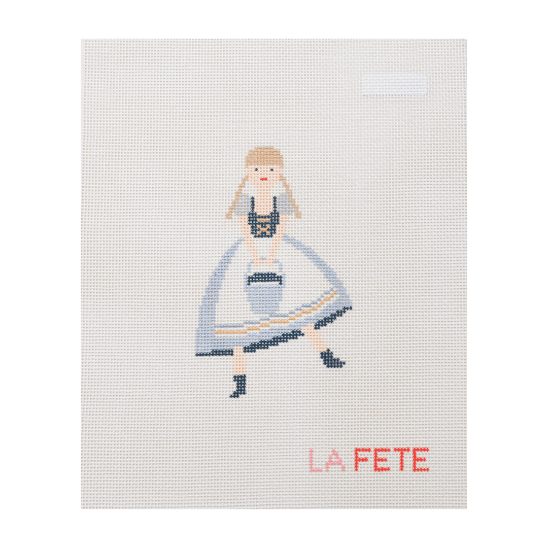 La Fete Needlepoint - 12 Days Of Christmas - Eight Maids O' Milking Hand Painted Needlepoint Canvas - Pisgah Needleworks