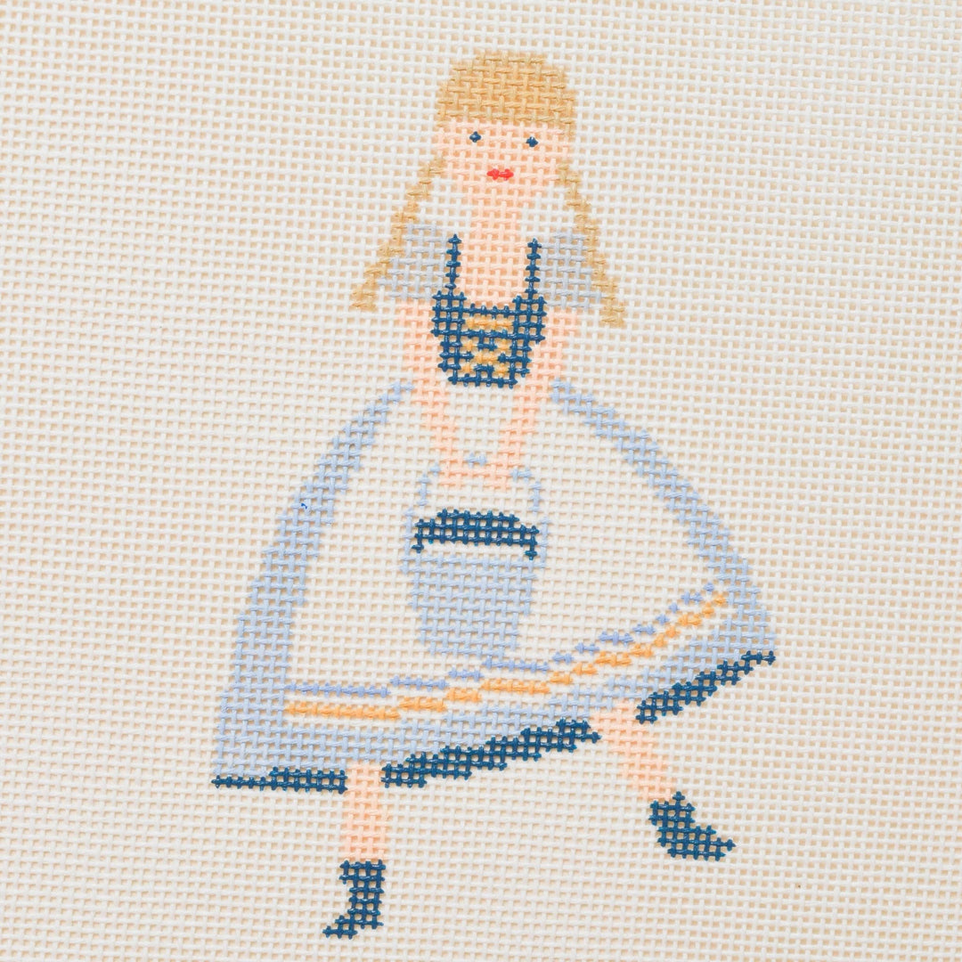 La Fete Needlepoint - 12 Days Of Christmas - Eight Maids O' Milking Hand Painted Needlepoint Canvas - Pisgah Needleworks